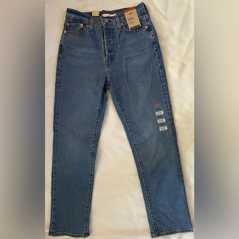 Levi's Straight Leg Jeans in Classic Blue Denim